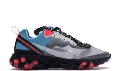 Nike React Element 87 Blue Chill Solar Red