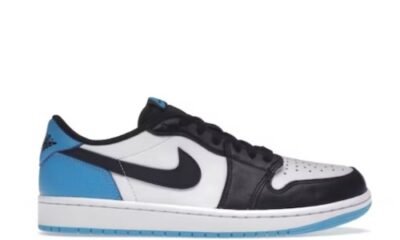 Jordan 1 Retro Low OG Black Dark Powder Blue